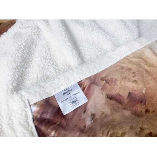 PLAID FLEECE Decke Sherpa Fantasie hd Pferde Malerei