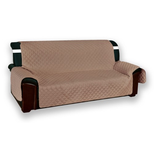 TAUBENGRAUER SOFABEZUG SOFA SAVER VIVY GESTEPPTE GLATTE OBERSEITE TAUBENGRAU