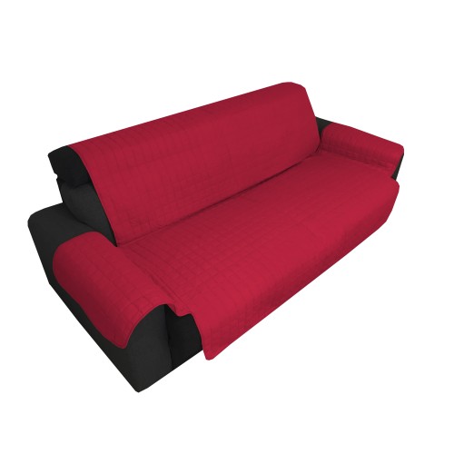 FUNDA DE SOFÁ BX PROTECTOR DE SOFÁ ELEGANCE ACOLCHADO RESISTENTE A LAS MANCHAS CON TAPA LISA BURDEOS
