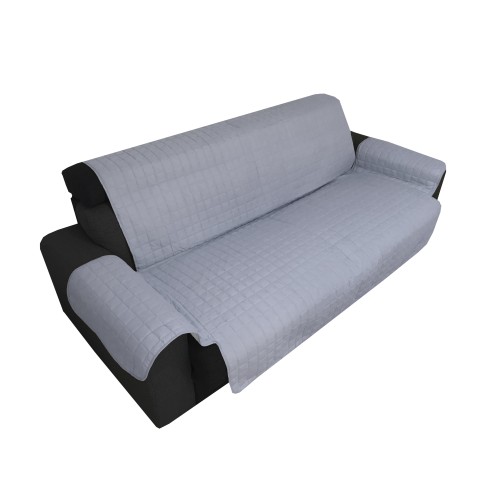 FUNDA DE SOFÁ GR PROTECTOR DE SOFÁ ELEGANCE GRIS ACOLCHADO RESISTENTE A LAS MANCHAS TAPA LISA ACOLCHADA