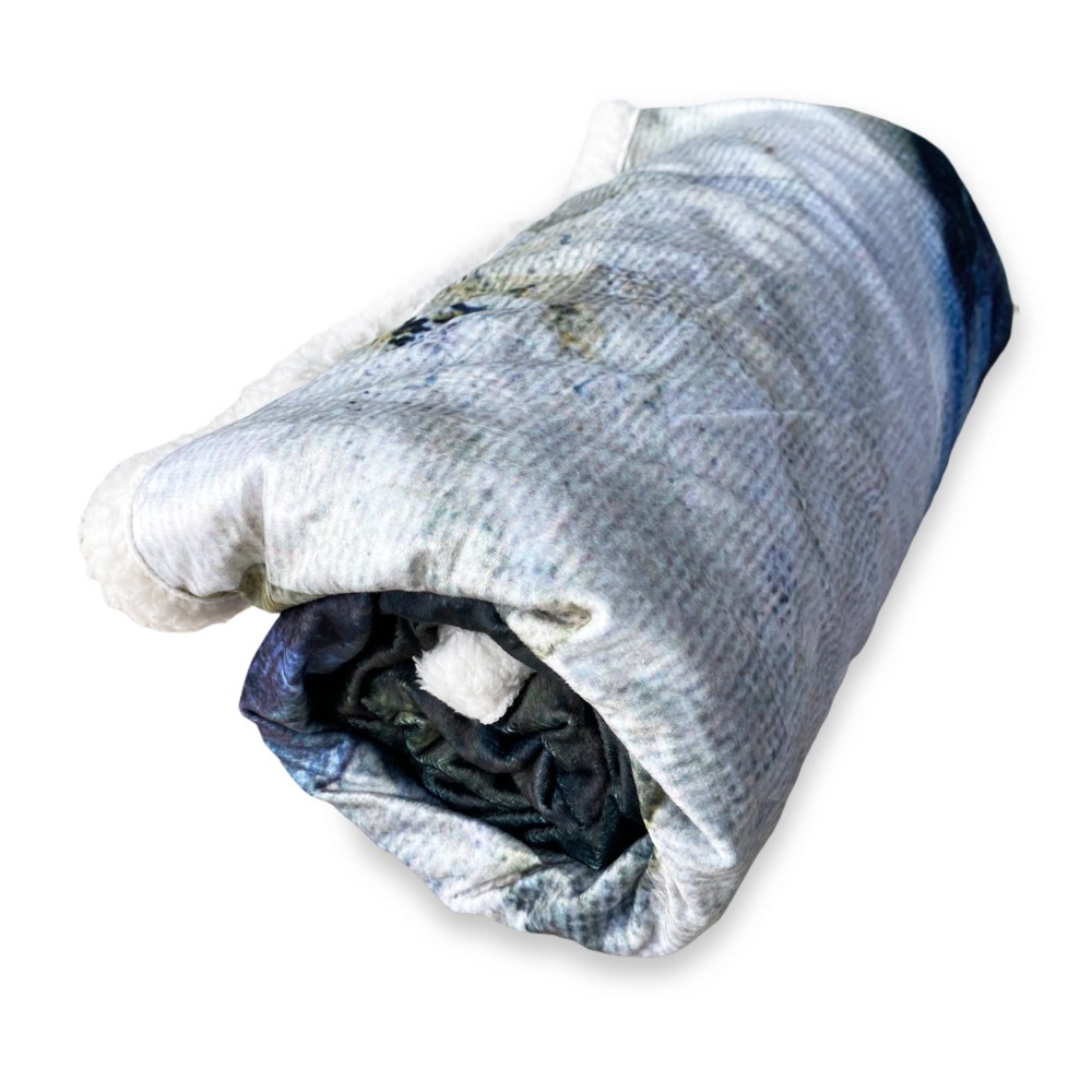 PLAID Fleece Blanket Sherpa Fantasy HD Painting WOMAN Isabel Gold