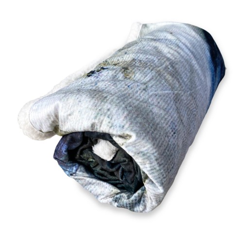 PLAID Fleece Decke Sherpa Fantasy HD Malerei FRAU Isabel Gold