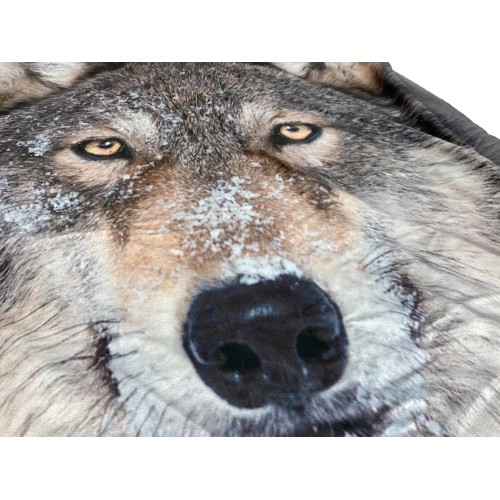 PLAID FLEECE blanket sherpa fantasy HD WOLF