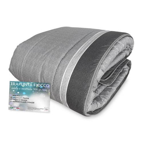 Couette d'hiver gris pois fabriquée en Italie