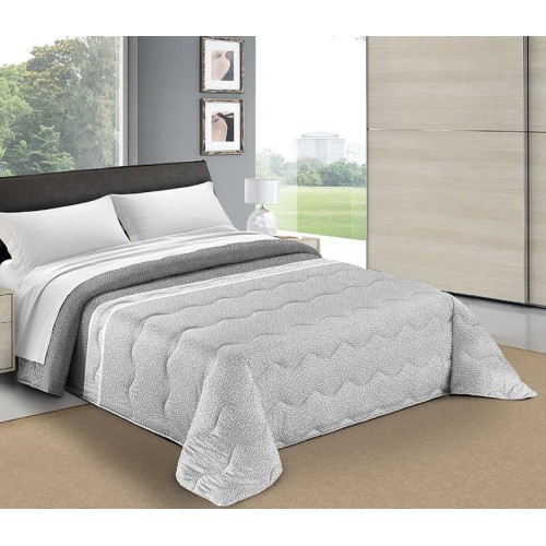 Couette d'hiver gris pois fabriquée en Italie