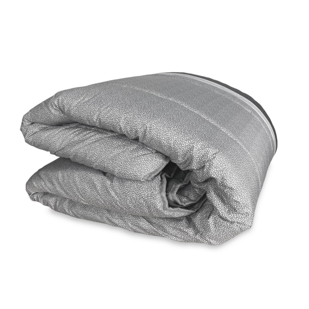 Couette d'hiver gris pois fabriquée en Italie