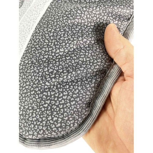 Couette d'hiver gris pois fabriquée en Italie