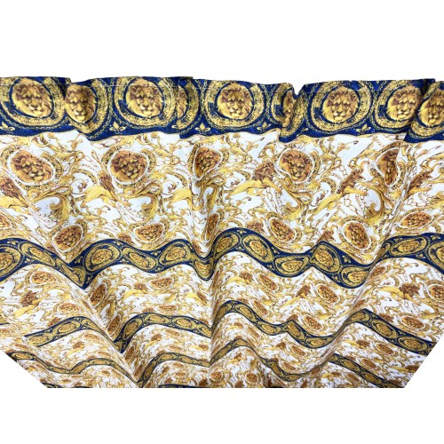 VERSUS Luxus Vorhang Löwenköpfe cm.160X300 hergestellt MADE in ITALY Leinenmischung
