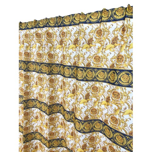 TENDA lusso VERSUS teste di leone cm.160X300 confezionata MADE in ITALY misto lino