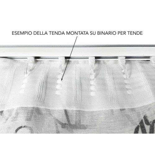 Modern CURTAIN LETTERING cm.160X300 made MADE in ITALY linen blend