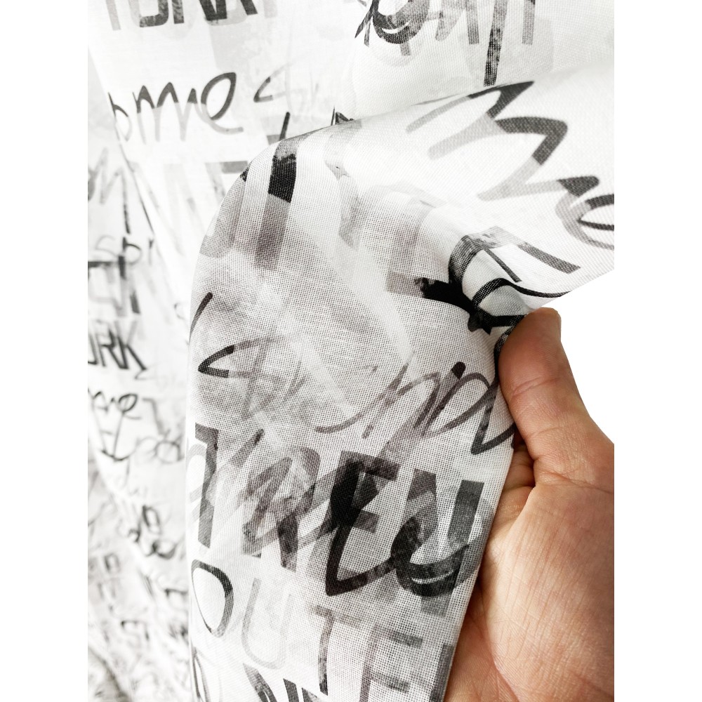 LETRAS DE CORTINA modernas cm.160X300 hechas MADE en mezcla de lino ITALIA