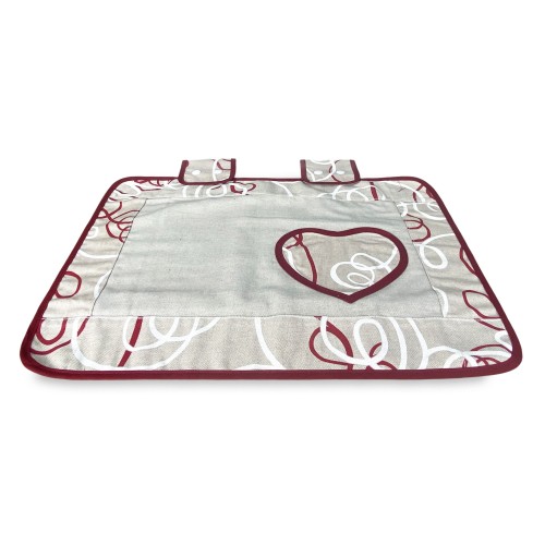 COPRIFORNO copri forno IN TESSUTO streamer ROSSO