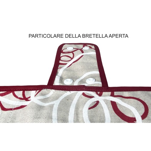 OVEN COVER OVEN COVER IN RED STREAMER FABRIC