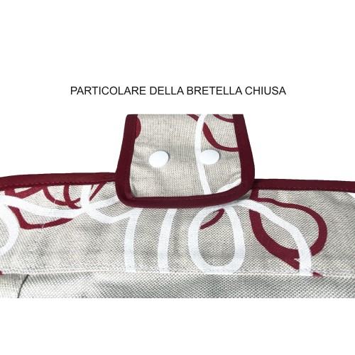 COPRIFORNO copri forno IN TESSUTO streamer ROSSO