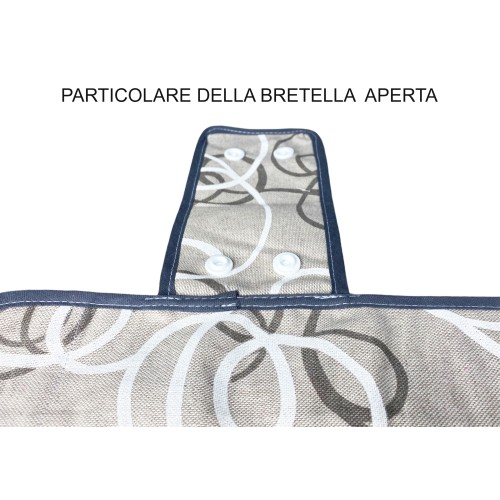 COPRIFORNO copri forno IN TESSUTO streamer GRIGIO