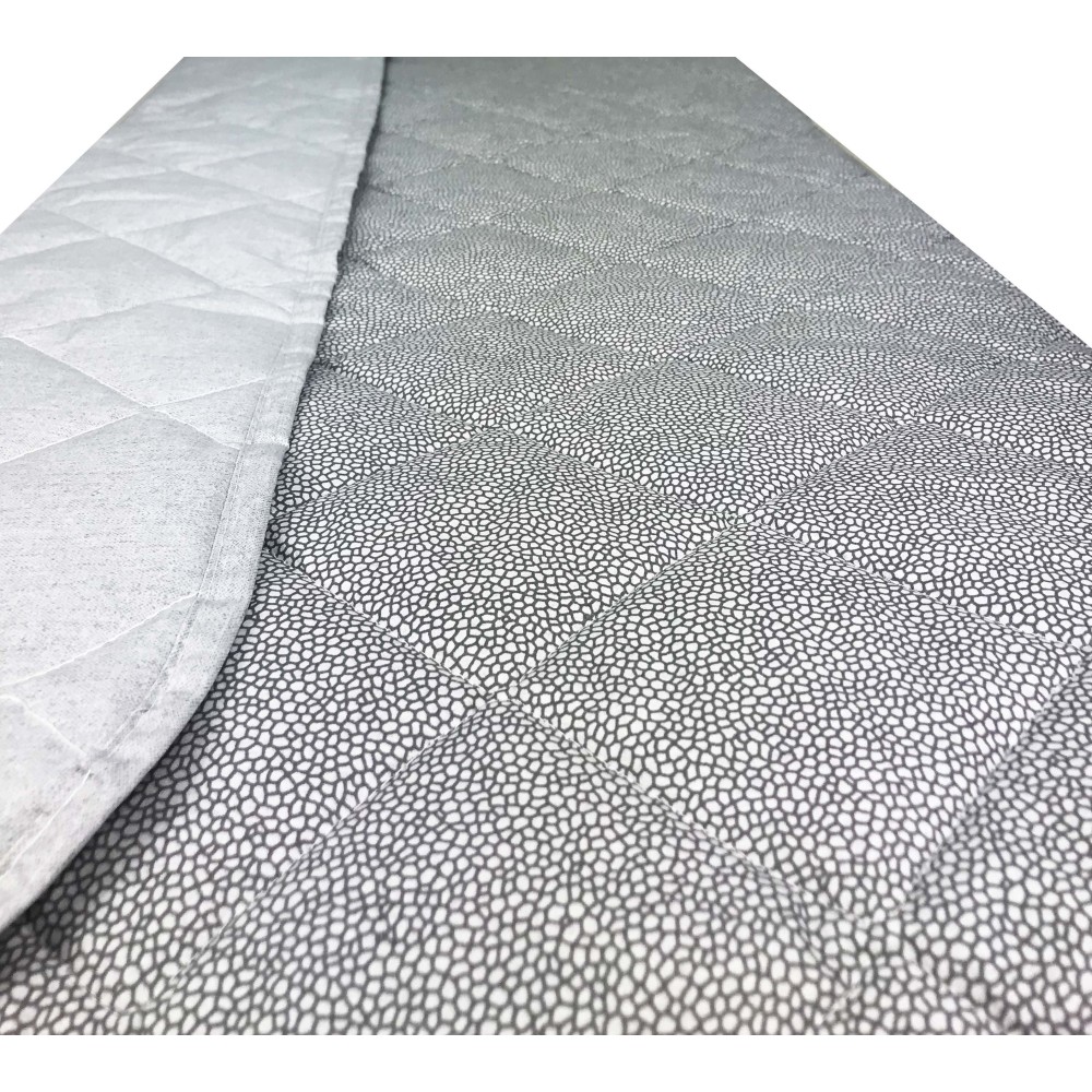 NEU BOY graue gesteppte Tagesdecke aus REINER BAUMWOLLE