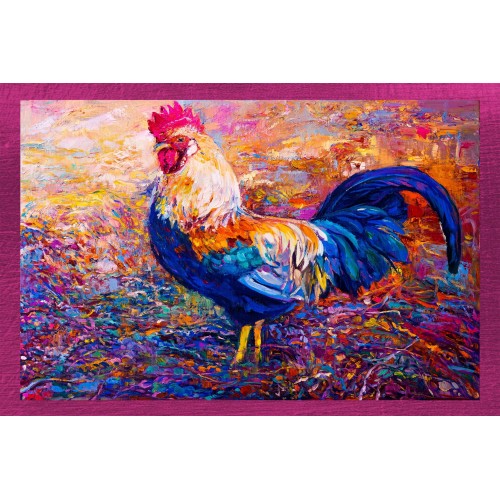 6-TEILIGES SET BEMALTE TIERE Geschirrtuch aus reiner Baumwolle, bedruckt in HIGH definition MAXI-Größe