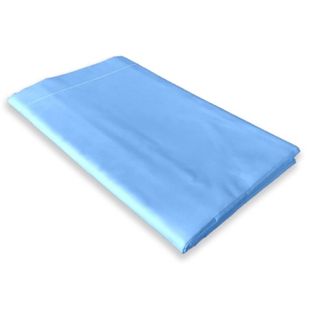 lenzuolo cordonetto di sopra azzurro in puro cotone