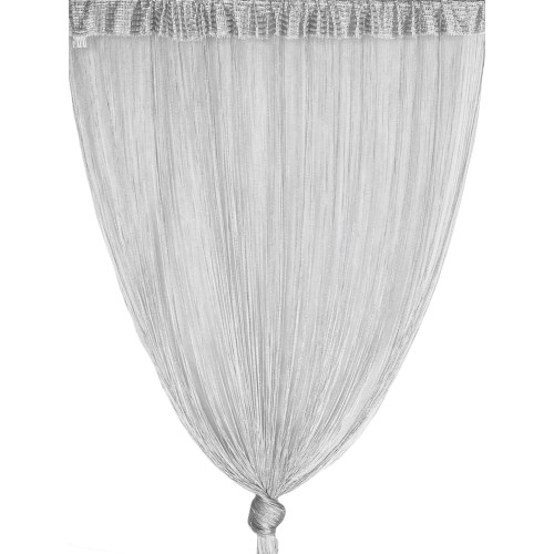 TENDA a FILI Vivienne per porta  CM. 150X300 tinta unita GRIGIO