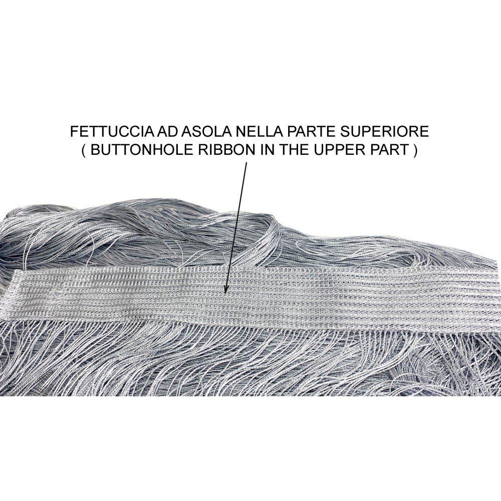 VIVIENNE FIL RIDEAU pour porte cm. 150X300 couleur unie GRIS