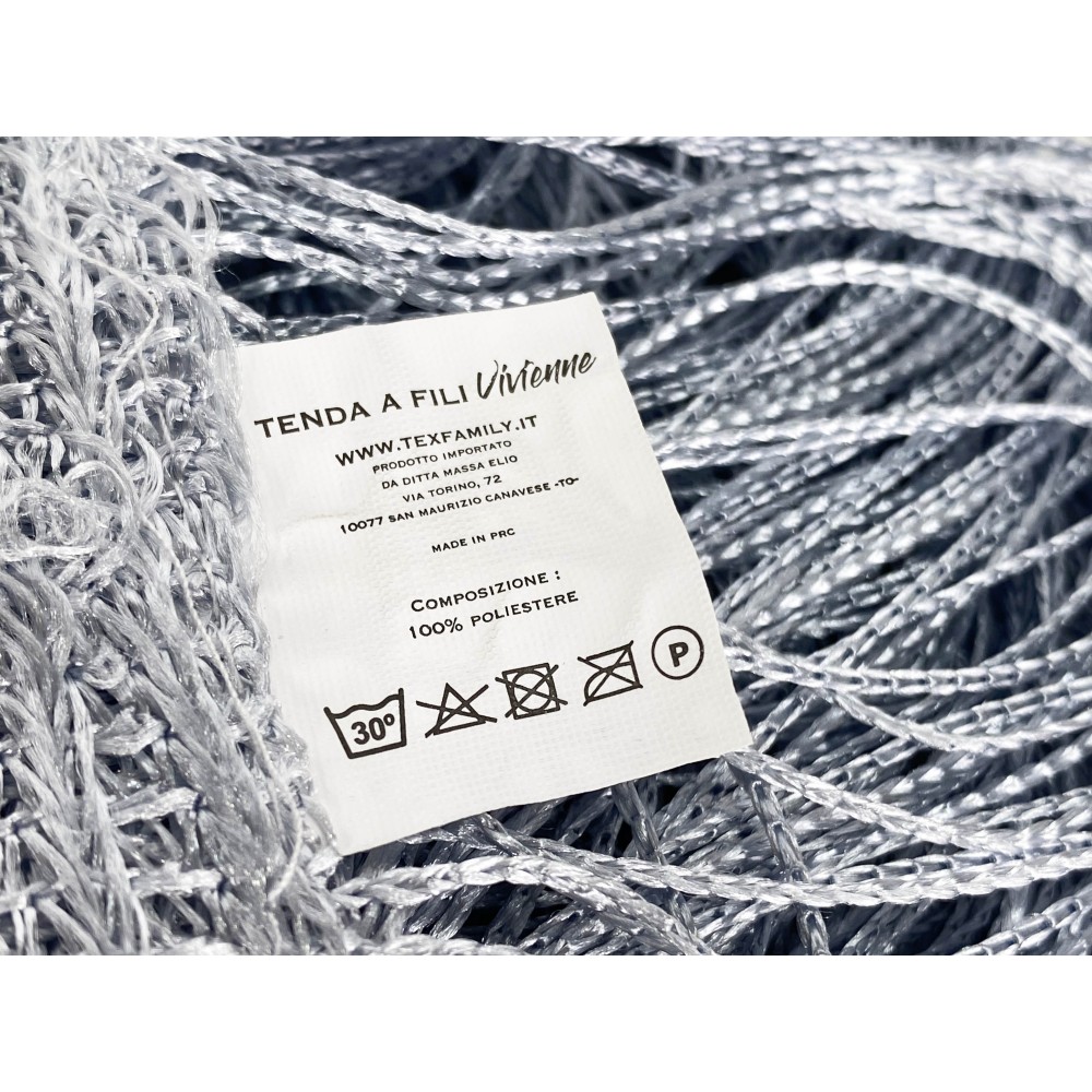 Vivienne WIRE CURTAIN for door CM. 150X300 solid color GREY