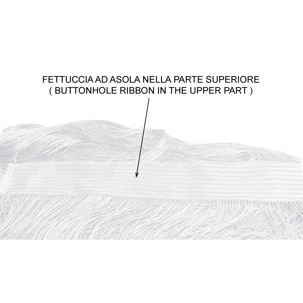 TENDA a FILI Vivienne per porta  CM. 150X300 tinta unita BIANCO