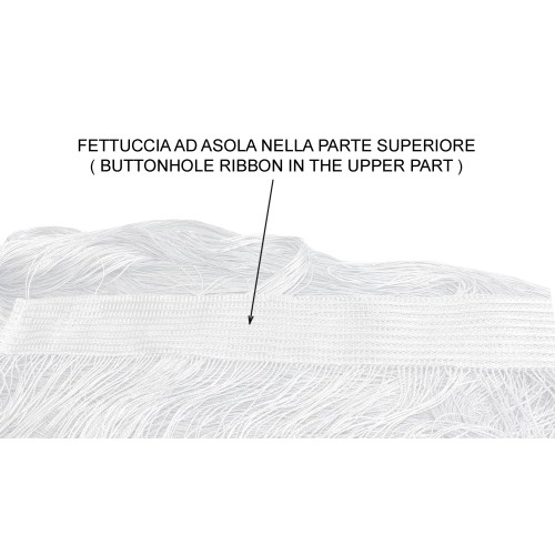 TENDA a FILI Vivienne per porta  CM. 150X300 tinta unita BIANCO