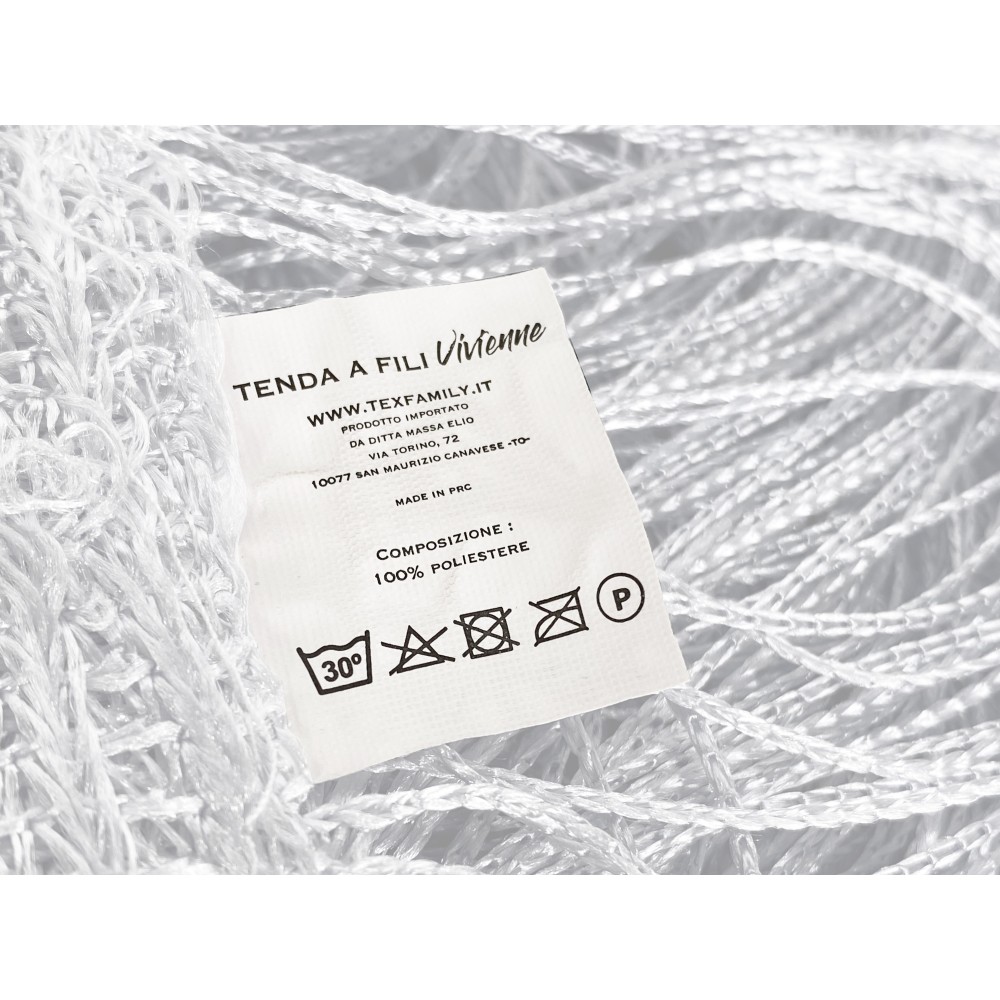 VIVIENNE FIL RIDEAU pour porte cm. 150X300 couleur unie BLANC