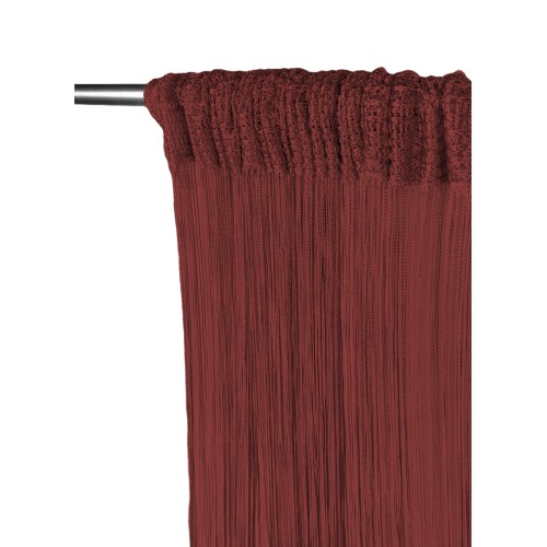 VIVIENNE RIDEAU FIL pour porte cm. 150X300 uni BORDEAUX