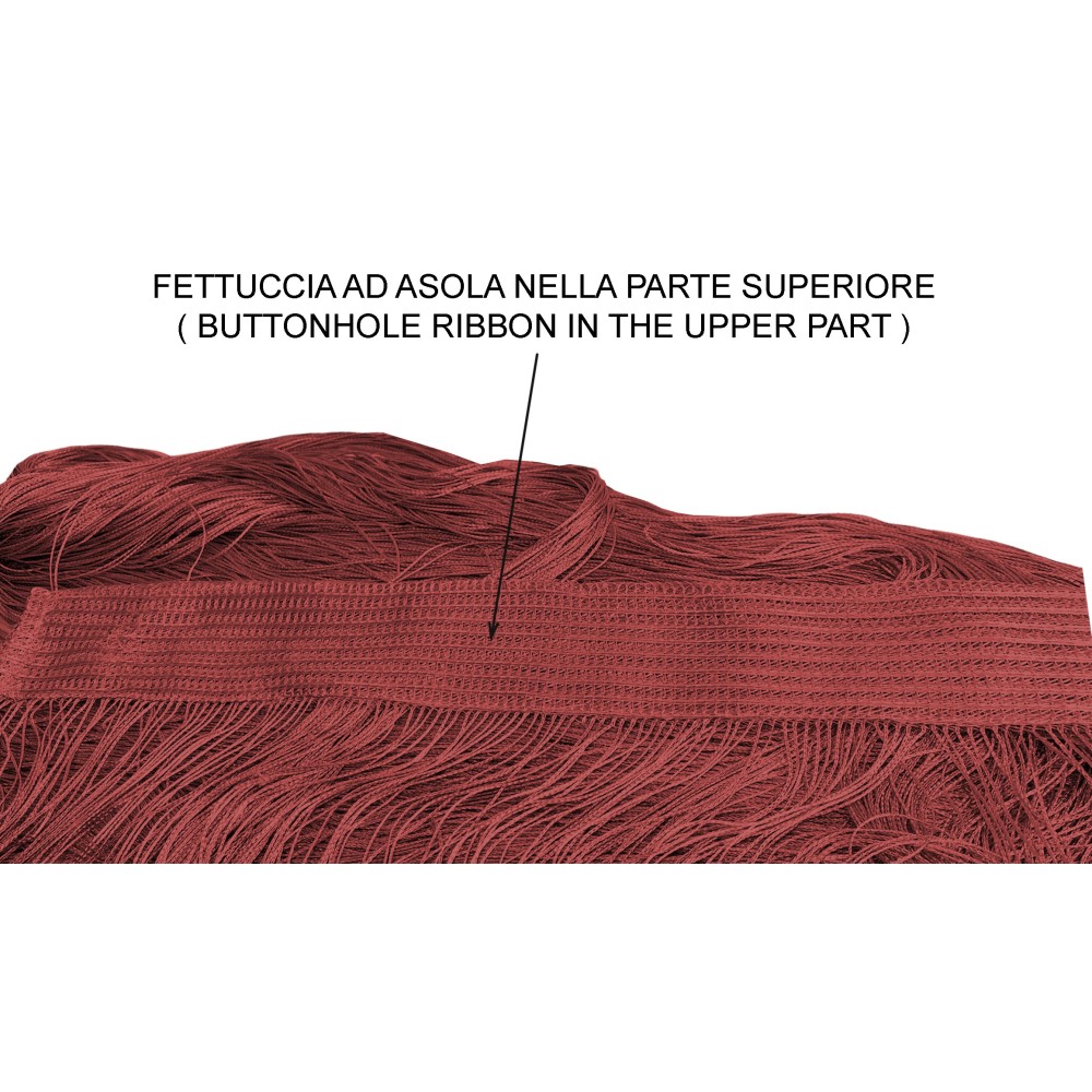 VIVIENNE RIDEAU FIL pour porte cm. 150X300 uni BORDEAUX