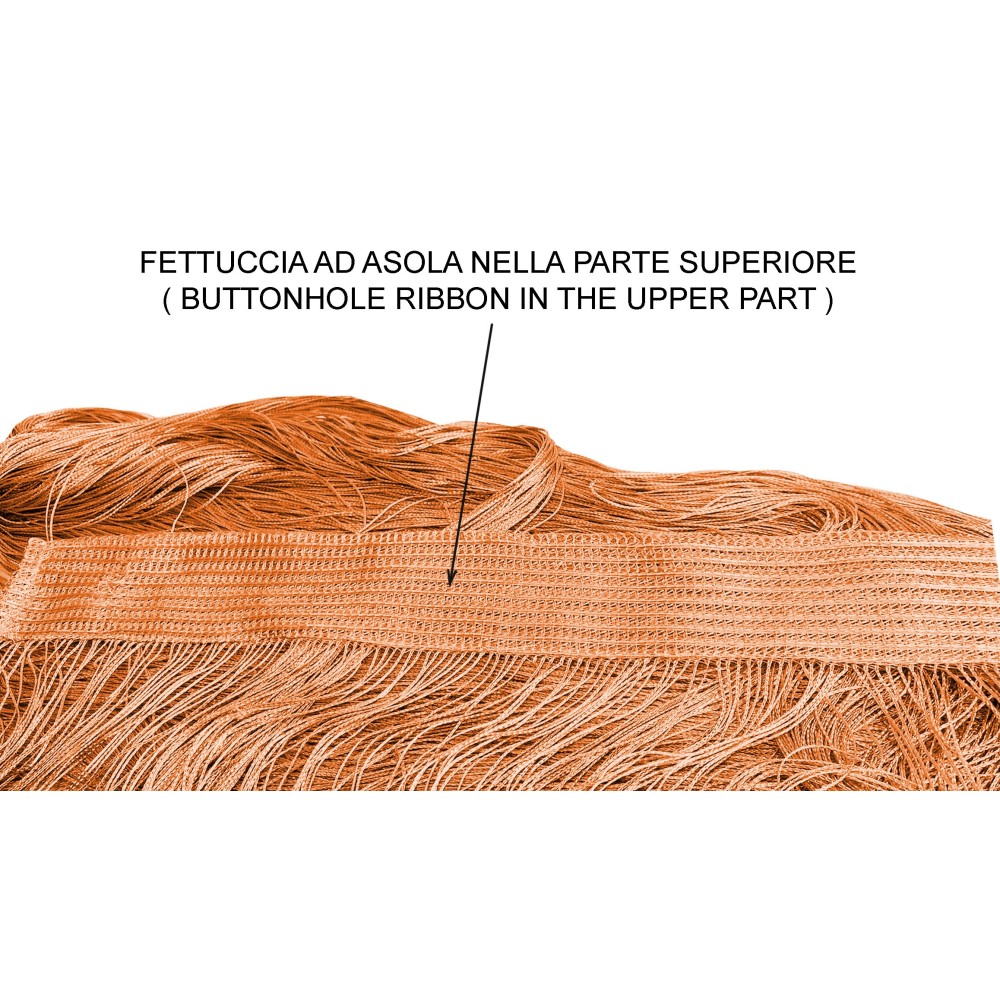 VIVIENNE RIDEAU FIL pour porte cm. 150X300 couleur unie ORANGE