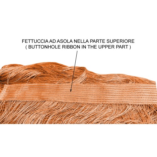 Vivienne WIRE CURTAIN for door CM. 150X300 solid color ORANGE