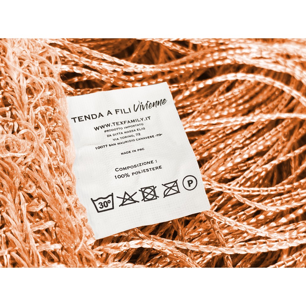 Vivienne CORTINA DE ALAMBRE para puerta CM. 150X300 color liso NARANJA