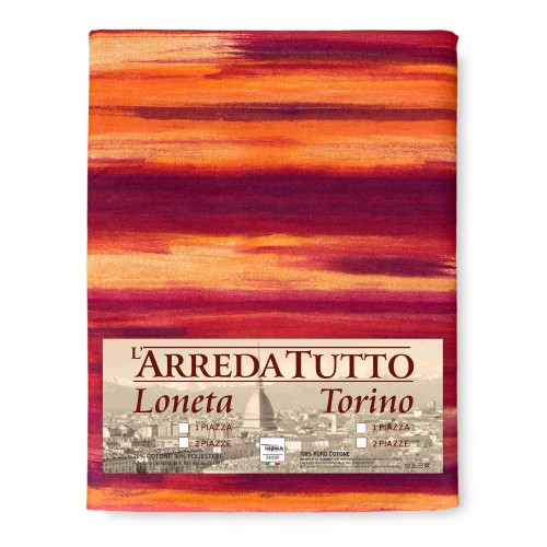 TELO ARREDO copritutto GRAN FOULARD copriletto COPRIDIVANO tessuto RIO ARANCIO