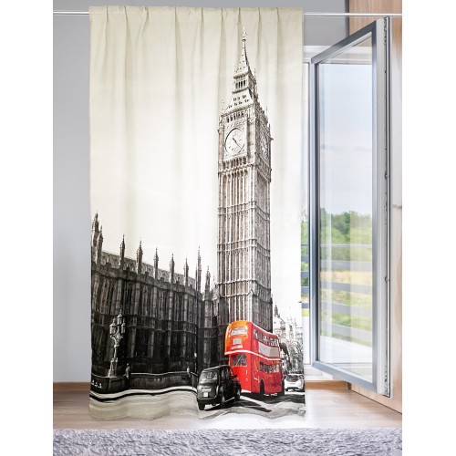 LONDON ZELT English BUS cm.160X240 hergestellt MADE in ITALY Leinenmischung