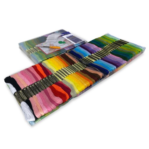 Lot de 50 Skins Point de Croix GINA le fil d'écheveau pour fil à broder et kit de broderie