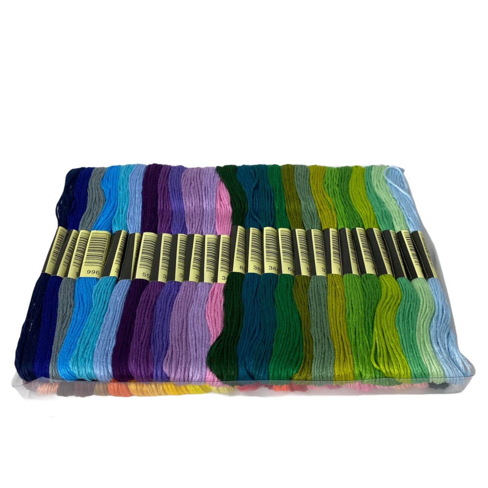 Set 50 madejas de punto de cruz GINA El hilo de madeja para bordado en hilo y KIT de bordado