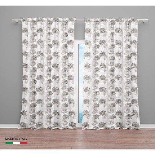 RIDEAU CORAIL beige cm.160x300 emballé MADE in ITALY lin mélange