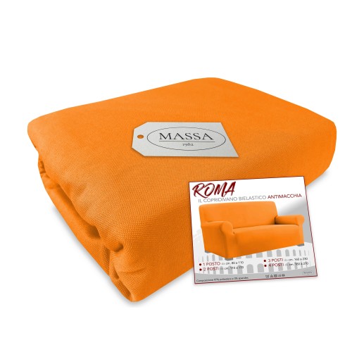 Universal stretch sofa cover ROMA stain-resistant ORANGE