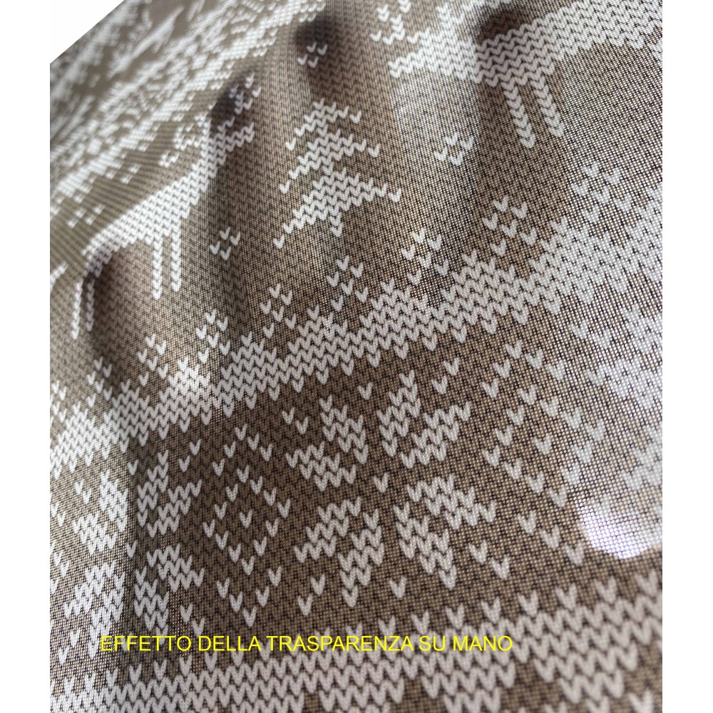 BEIGE TYROLEAN CURTAIN MESH cm.160X300 made MADE in ITALY Leinenmischung