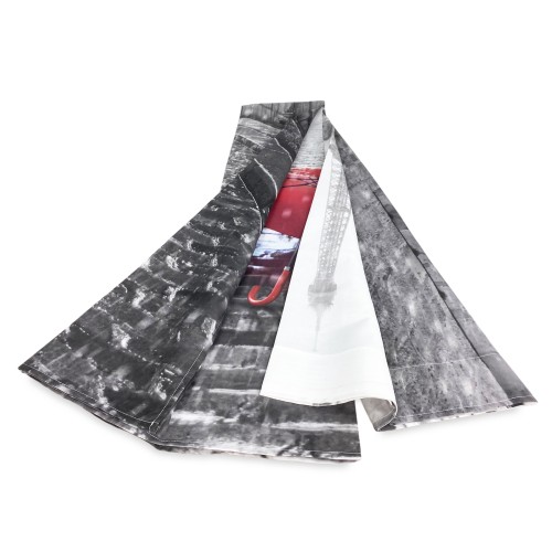 TENDA PARIGI CON L'OMBRELLO cm.160X240 confezionata MADE in ITALY misto lino