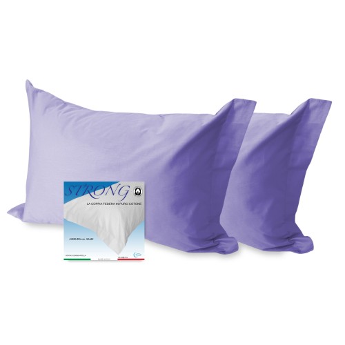 PAR de funda de almohada para STRONG PILLOW color lila lila cm. 52X82