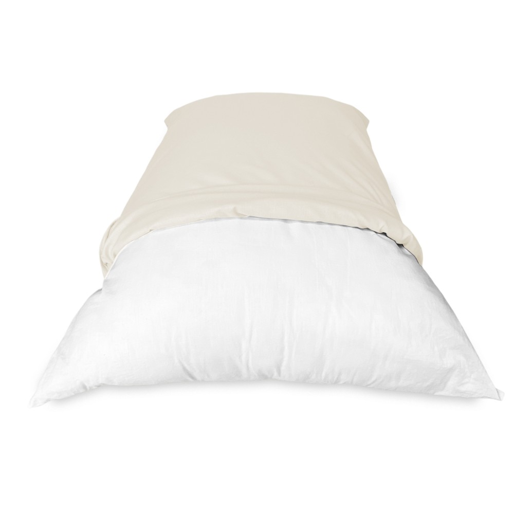 PAR de fundas de almohada para funda de almohada CREMA de color sólido STRONG cm. 52X82