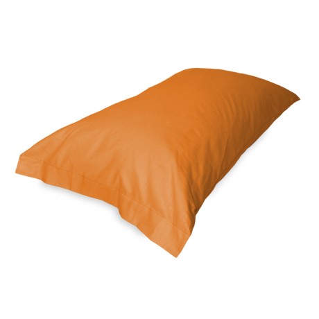 taies d’oreiller solides orange en coton