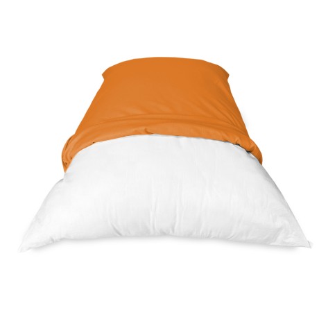 taies d’oreiller solides orange en coton