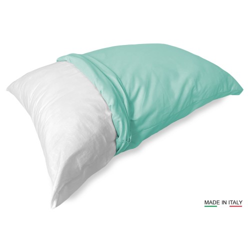 PAR de fundas de almohada para funda de almohada VERDE de color sólido FUERTE cm. 52X82