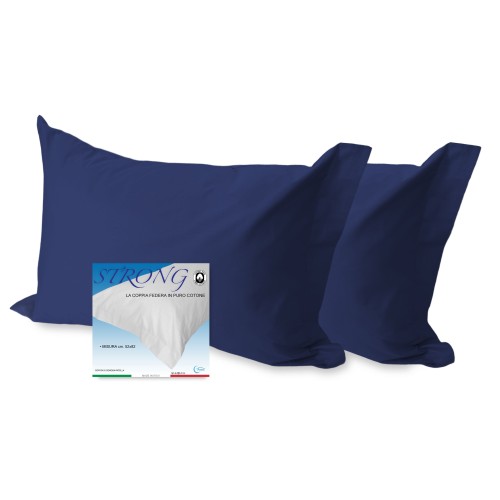 PAAR Kissenbezüge für STRONG PILLOW in DUNKELBLAU Farbe cm. 52X82 cm