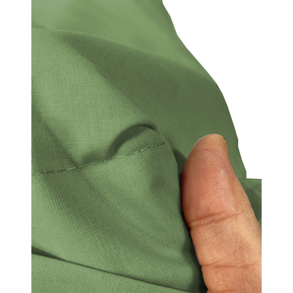 PAIR of pillowcase for STRONG pillow solid color PRAIRIE GREEN cm. 52X82