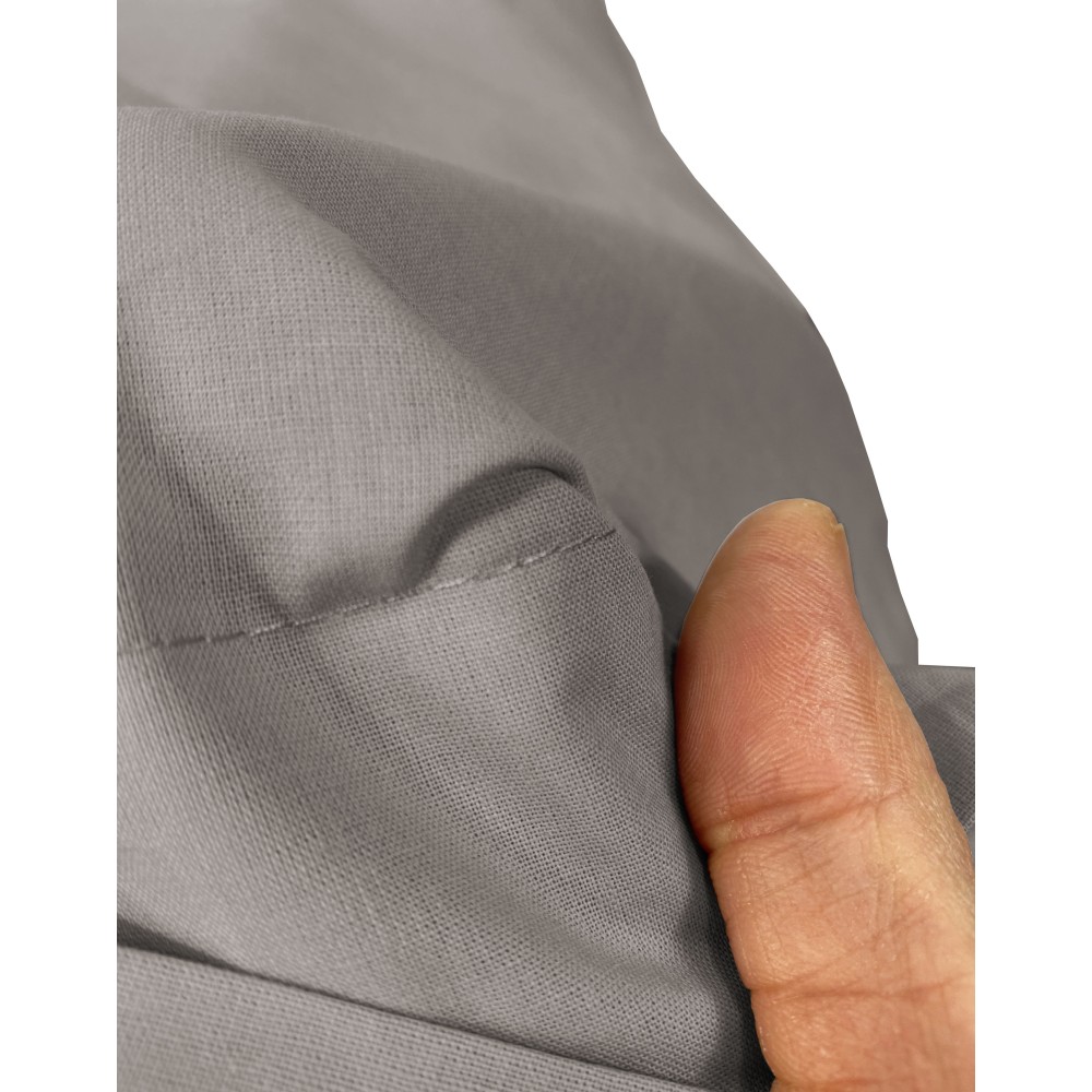 PAR de fundas de almohada para almohada STRONG color liso GRISTO PALOMA cm. 52X82