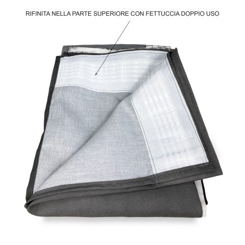 TENDA NEW YORK con ponte di BROOKLYN cm.160X300 confezionata MADE in ITALY misto lino